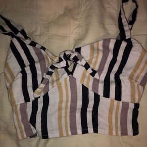 Hollister stripe crop top